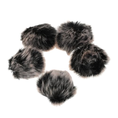 Toddmomy 5 Stück Mikrofon winddichte Fellabdeckung Windschutz für Mikrofon Furry Covers Mikrofone Blau Weiß Muff mikrofon zubehör Mikrofon Windschutz Mikrofon-Windschutz Rollreffs Black von Toddmomy