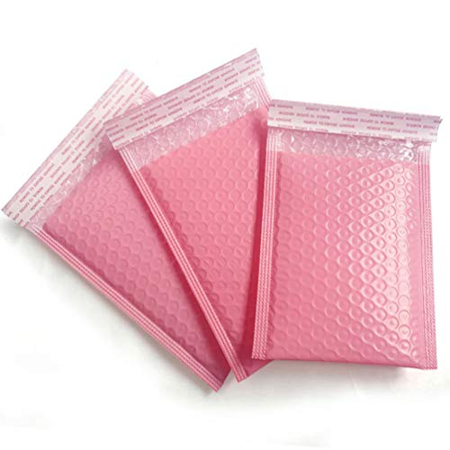 Toddmomy 50 Stück Rosa Luftpolsterfolie Luftpolsterfolienbeutel Selbstdichtende Luftpolsterbeutel Die Stoßfeste Schaumstoffbeutel für Versand Lagerung Und Umzug Verdicken (Rosa 15 X 11 Cm) von Toddmomy