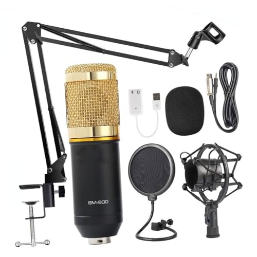 Toddmomy Bm Mikrofon Kit mit Montagehalterung Wind Schutz und Soundkarte für Studioaufnahmen für Gesang Akustikgitarre Klavier und Podcasts Toddmomy Bm Mikrofon Kit mit Montagehalterung Wind Schutz und Soundkarte für Studioaufnahmen für Gesang Akustikgitarre Klavier und Podcasts von Toddmomy