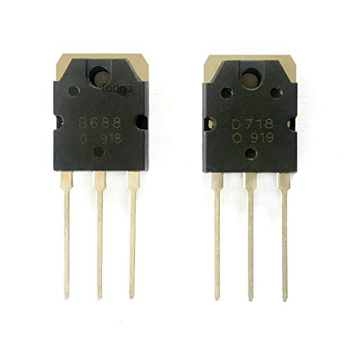 Todiys 4 Paar für 4 Stück B688 2SB688 + 4 Stück D718 2SD718 zu 3P Silikon PNP Power Transistoren 2SB688-O + 2SD718-O Todiys 4 Paar für 4 Stück B688 2SB688 + 4 Stück D718 2SD718 zu 3P Silikon PNP Power Transistoren 2SB688-O + 2SD718-O von Todiys
