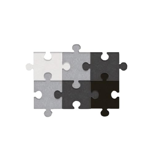 Filz Schwarze Bretter Puzzle Selbstklebend Aushang Pinnwand-Kacheln für Wanddekoration Verdicken Memo Vision Board für Home Office Klassenzimmer (Size : 6pcs) von ToeWoe