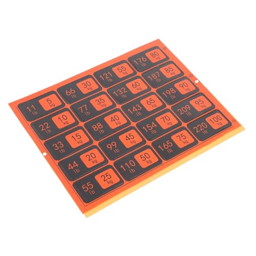 Tofficu 1 Blatt Gewichtsetikett Klein Hängend Übung Stichworte Name Fitnessstudio Schilderaufkleber Aufkleber Für Beschwerungsblock Mehrzwecketikettenaufkleber Orange Pvc Selbstklebend von Tofficu