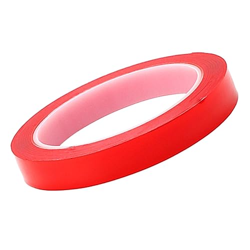 Tofficu 1 Rolle Bürokratie 15mm Breite r25b Band schwere drinnen klebeband doppelseitig double sided tape Mehrzweckband doppelseitiges klebeband strapazierfähig Acrylsäure rot von Tofficu