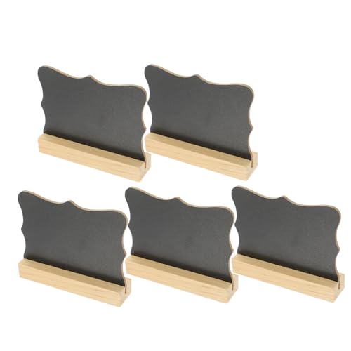Tofficu 1 Satz Holztafel-ornamente Tafelzeichen Rechteckige Tafel Mini-tafelschilder Buchstabentafel Write Board Mini-whiteboard Rechteckiges Whiteboard Löschbare Tafel Hölzern 5 Stück von Tofficu