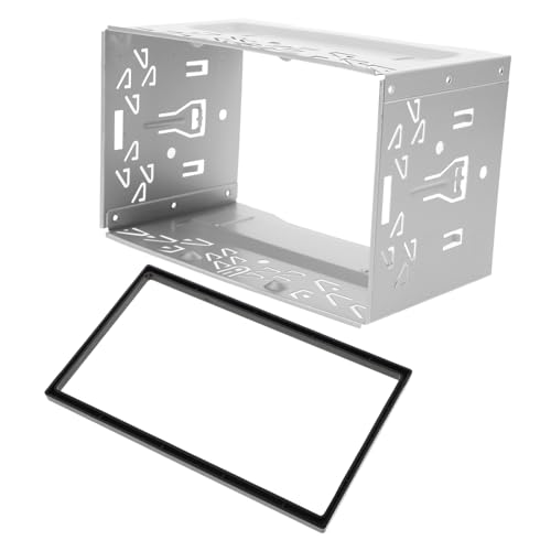 Tofficu 1 Satz Montagerahmen Radio Installationssatz für montieren Auto DVD-Player Einbausatz Plastik Silver Tofficu 1 Satz Montagerahmen Radio Installationssatz für montieren Auto DVD-Player Einbausatz Plastik Silver von Tofficu