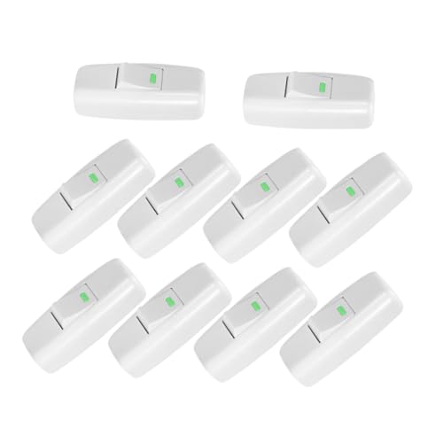 Tofficu 10 Stück Inline Schalter für Tischlampen Praktischer Ersatzschalter für Nachttischlampen und Kleine Elektrische Geräte Einfach zu Bedienen für Ihre Installationsbedürfnisse Tofficu 10 Stück Inline Schalter für Tischlampen Praktischer Ersatzschalter für Nachttischlampen und Kleine Elektrische Geräte Einfach zu Bedienen für Ihre Installationsbedürfnisse von Tofficu