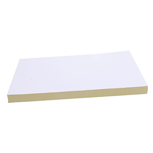 Tofficu 100 Blatt selbstklebendes Druckpapier leer Etiketten Vinyl-Aufkleber-Drucker Brief Fotopapier Aufkleberpapier klebesticker white tag Aufkleber aus Papier Aufkleberdruckpapier Weiß von Tofficu