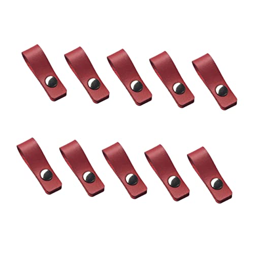 Tofficu 10Stücke Mikrofaser PU Leder Kabelhalter Organizer für Kabelmanagement Weinrot Schlankes Design für Kopfhörer USB Datenkabel Platzsparend Praktisch Tofficu 10Stücke Mikrofaser PU Leder Kabelhalter Organizer für Kabelmanagement Weinrot Schlankes Design für Kopfhörer USB Datenkabel Platzsparend Praktisch von Tofficu