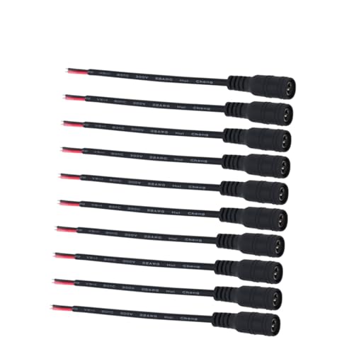 Tofficu 10Stücke Pack Weiblicher Gleichstromanschluss Adapter für CCTV Kameras Schwarz Langlebig für Stromkabellösungen Überwachungszubehör Tofficu 10Stücke Pack Weiblicher Gleichstromanschluss Adapter für CCTV Kameras Schwarz Langlebig für Stromkabellösungen Überwachungszubehör von Tofficu