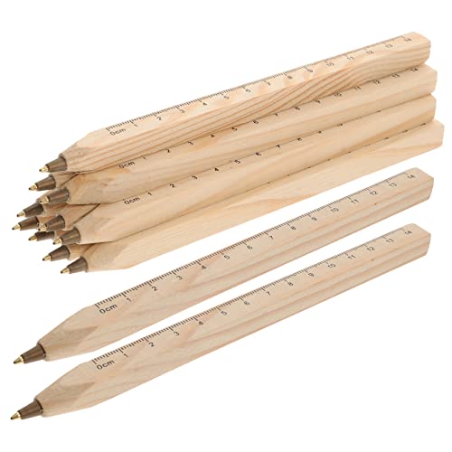 Tofficu 12 Stück Kugelschreiber Aus Massivholz Grüne Stifte -kugelschreiber Abbaubarer Marker Schreibwaren Grüner Stift Textmarker Filzstifte Spitze Schwarze Stifte Holzstifte von Tofficu