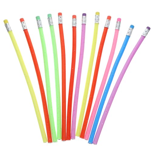 Tofficu 12Stücke Biegsame Bleistifte Aus PVC Mit Radiergummi Zufällige Für Flexibles Design Für Kreatives Zeichnen Tofficu 12Stücke Biegsame Bleistifte Aus PVC Mit Radiergummi Zufällige Für Flexibles Design Für Kreatives Zeichnen von Tofficu