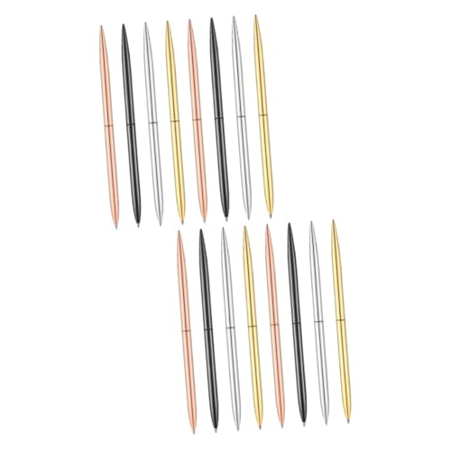 Tofficu 16 Stk Kugelschreiber aus Metall ballpoint pen kugelschreibermine Stifte zum Schreiben von Unterschriften leichte Schilderstifte tragbare Schreibstifte Schüler signieren Stifte von Tofficu
