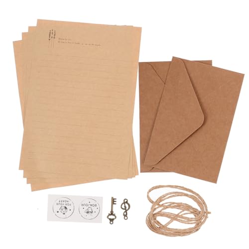 Tofficu 2 Sätze Notebook -Briefpapier Set Papierumschlag-Kit Vintage Briefpapier süßes stationäres altes Schreibpapier Briefumschläge Briefe aus Papier Briefpapier zum Schreiben Metall Tofficu 2 Sätze Notebook -Briefpapier Set Papierumschlag-Kit Vintage Briefpapier süßes stationäres altes Schreibpapier Briefumschläge Briefe aus Papier Briefpapier zum Schreiben Metall von Tofficu