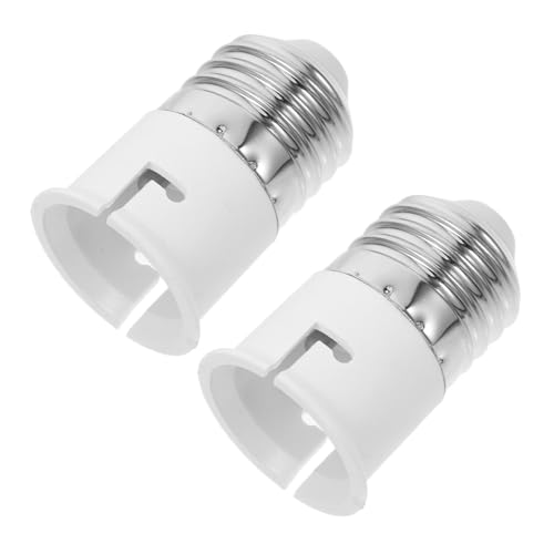 Tofficu 2 Stück Lampenadapter E27-auf-b22-fassungshalter Anhänger Buchse Lampenfassung Adapter Konverter Für Lampenfassungen Adapter Für Buckelpisten Mogul-sockel Pbt Weiß von Tofficu