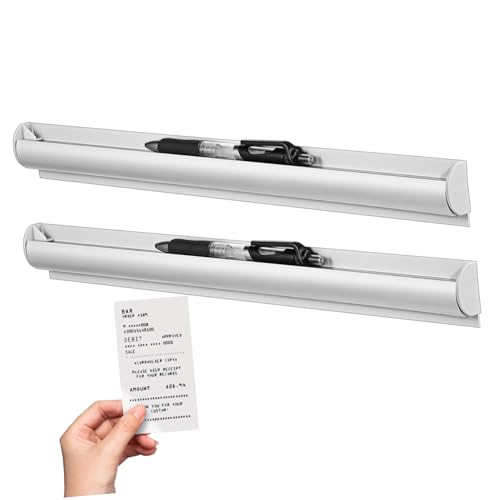 Tofficu 2 Stück Restaurant zum Mitnehmen bestellen Clip Ticketinhaber für Restaurant Fahrkartenschiene aufbewahrungssystem küchen organizer Dia-Check-Rack Wandmontierter Ticketständer von Tofficu