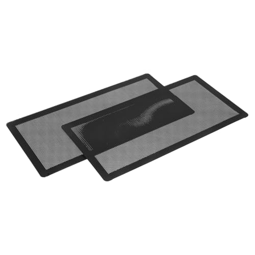 Tofficu 2 Stück Staubdichte Netz Lüfterschutzabdeckung Lüfter Abluftfilter Kohleschutz Lüfterersatz Laptop Kühler Desktop Filter Für Universelle Filterpads Schwarzes PVC von Tofficu