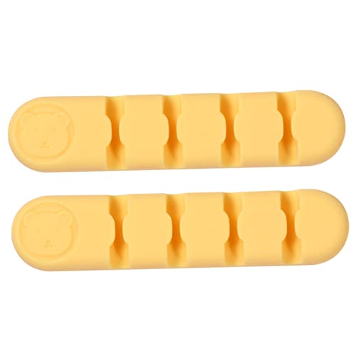 Tofficu 2Stücke Selbstklebende Kabelorganisatoren Silikon Kabelhalter für Effektives Kabelmanagement für USB Kabel Ladegeräte Kopfhörer Leuchtendem Büro von Tofficu