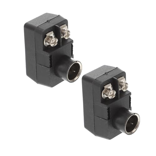 Tofficu 2Stücke Tv Antennenkabel Adapter Ohm Koaxialstecker für Signalübertragung Wetterbeständig Antielektromagnetisch für Ohm Antennenkabel Einfach zu Handhaben von Tofficu