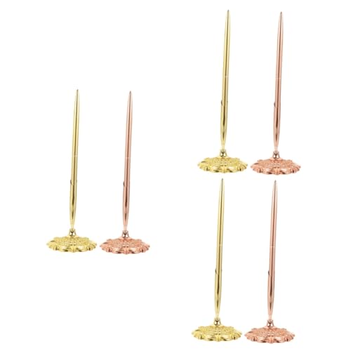 Tofficu 3 Sätze Lieferungen Computerständer Heimbüro Fernhalter Schreibwaren Professionelle Zeichenstifte Kugelschreiber Goldstifte Signaturstift Tisch Stehender Stift Metall 2 Stücke * 3 von Tofficu