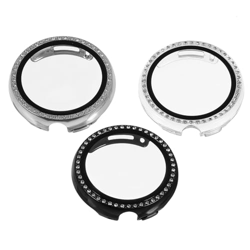 Tofficu 3 Stück Uhrengehäuse Schutz Beobachten Sie den Fall Kratzfeste Uhrenabdeckung Muschel sehen kreative Uhrenabdeckung SmartWatch -Beschützer Uhrenzubehör Bohren von Tofficu