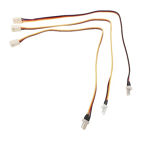 Tofficu 3-Teiliger Pc Splitterkabel Lüfter stoßverbinder Stecker Adapterkabel Verlängerungskabel 3-poliges Kabel von Tofficu