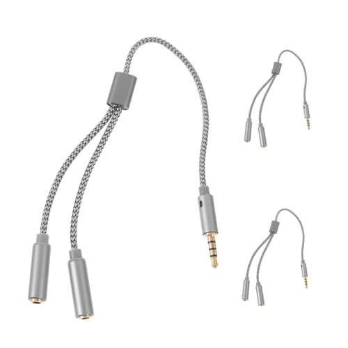 Tofficu 3Stücke Kopfhörer Splitter Audio Adapter für Kopfhörer Mikrofon Verlängerungskabel für PC Laptop Smartphone Tablet Hochwertige Tofficu 3Stücke Kopfhörer Splitter Audio Adapter für Kopfhörer Mikrofon Verlängerungskabel für PC Laptop Smartphone Tablet Hochwertige von Tofficu