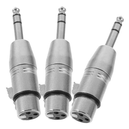 Tofficu 3Stücke Xlr Adapter Professioneller Klinkenadapter für Mikrofone Kopfhörer Audiogeräte Design für Bühne Konzerte von Tofficu