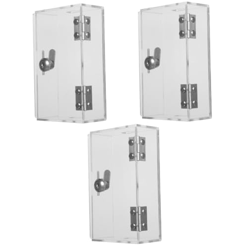 Tofficu 3er-packung Handy-aufbewahrungsbox Fall Handy, Mobiltelefon Handyhülle Mit Riemen Kind Tragbar Slot Anregung Kleines Schloss Für Schließfach Zelle Telefongefängnis Lagerung Acryl von Tofficu