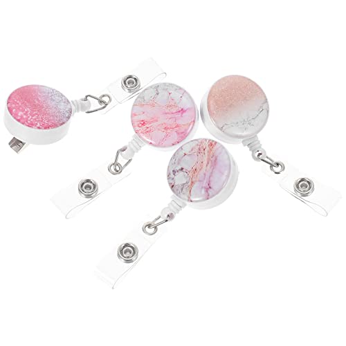 Tofficu 4 Sätze Abzeichen-clip Krankenschwester Abzeichenrolle Inhaber Stifte Transparent Ausweishalter Pflegeausweis Halter Abzeichenhalter Personalisiert Einziehbar Abs 4 Stück * 4 von Tofficu