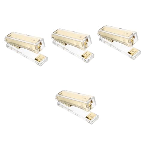 Tofficu 4 Stück Hefter Büro Hefte für Schreibtisch Ästhetisches Briefpapier Acryl Golden Tofficu 4 Stück Hefter Büro Hefte für Schreibtisch Ästhetisches Briefpapier Acryl Golden von Tofficu