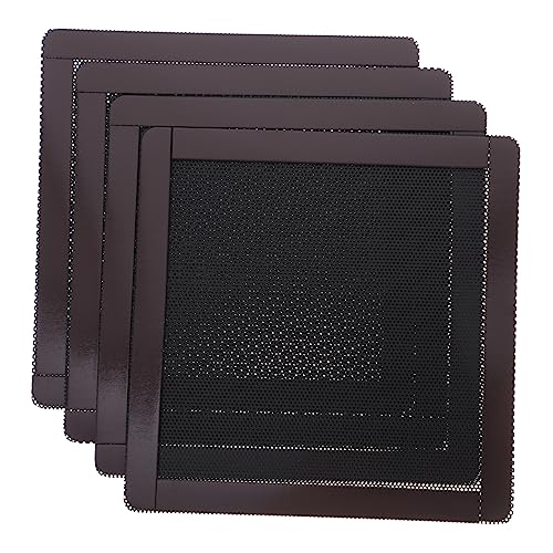 Tofficu 4 Stück Pro Stück Staubnetz Filterstaubdicht filtern Bildschirm Staubfilter für Computergehäuse im Einklang Lüfter Staubfilter Lüfternetz Computernetz PVC Black von Tofficu