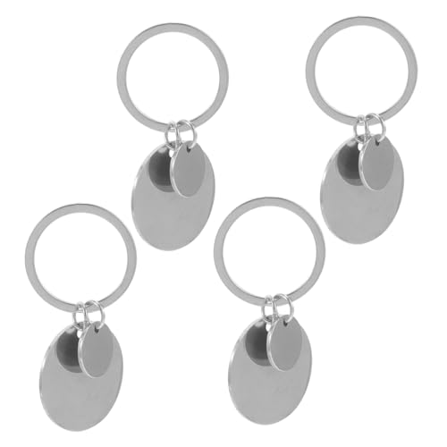 Tofficu 4 Stück Schlüsselanhänger Anhänger Zur Schmuckherstellung Charms Für Armbänder Buchstabenstempel Blanko Stempelanhänger Anhänger Buchstaben Charms Pinzettenrohlinge Blanko von Tofficu