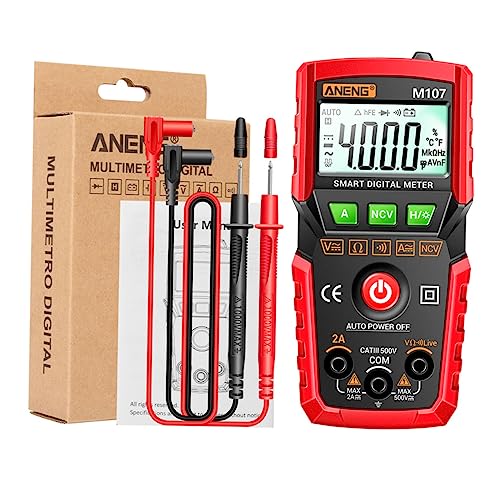 Tofficu 4000 Digital-Multimeter multimeters multimeter messgeräte taschenlampe ledlendser frequenzmesser Strommesszange Auto elektrisches Prüfwerkzeug Digitales Multimeter elektronisch rot von Tofficu
