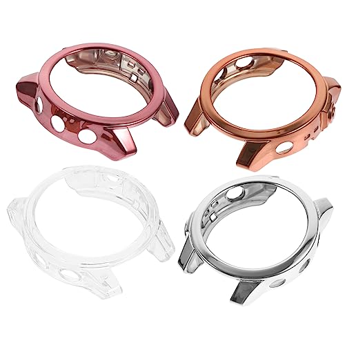 Tofficu 4Stücke TPU Schutzhülle für Fenix Smartwatch Dekorative Bildschirmabdeckung Wiederverwendbare Uhrenhülle Roségold Transparent Tofficu 4Stücke TPU Schutzhülle für Fenix Smartwatch Dekorative Bildschirmabdeckung Wiederverwendbare Uhrenhülle Roségold Transparent von Tofficu