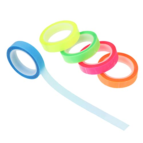 Tofficu 5 Rollen Wasserfester Index-aufkleber Trans-tape Markieren Transparent Trocken Abwischbares Klebeband Highlighter-tape Leseführungsstreifen Textmarker-bänder Schule Das Haustier Tofficu 5 Rollen Wasserfester Index-aufkleber Trans-tape Markieren Transparent Trocken Abwischbares Klebeband Highlighter-tape Leseführungsstreifen Textmarker-bänder Schule Das Haustier von Tofficu