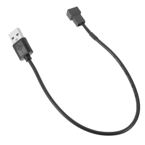 Tofficu 5 Stück Adapterkabel Leistung USB-lüfter Tragbar Klein Usb-zu-3-pin-lüfterkabel 3-polige Kabel Netzteilkabel 5-v-lüfterkabel Usb-zu-3-pin-kabel Black PVC von Tofficu