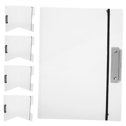 Tofficu 5 Stück Clip zur Dokumentenaufbewahrung Dokumentenordner storage boxes Büroaufbewahrung, transparente Aufbewahrung Zwischenablage-Ordner Schreibunterstützungstafel Büroklammer pp von Tofficu