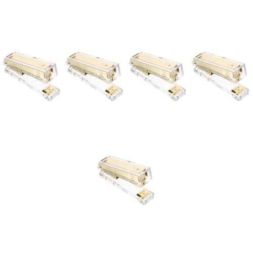 Tofficu 5 Stück Hefter Bürowefter Büromaterial Für Den Schreibtisch Heistebürovorräte Ästhetisches Briefpapier Hefte Für Schreibtisch Acryl Golden Tofficu 5 Stück Hefter Bürowefter Büromaterial Für Den Schreibtisch Heistebürovorräte Ästhetisches Briefpapier Hefte Für Schreibtisch Acryl Golden von Tofficu