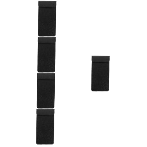 Tofficu 5 Stück Rechnung Ordner kleine Server-Notizblöcke Klemmbretter im Letter-Format schreibtafel buchstabentafel Organisator für Papierakten Bleistiftskizze Handstütze PU-Leder Black von Tofficu