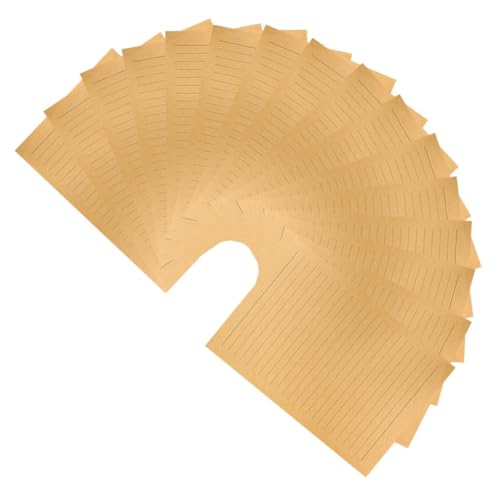 Tofficu 50 Stück Vintage Briefpapier Retro Vintage Briefpapier Briefpapier Vintage Kraft Briefpapier Vintage Kraft Schreibpapier Retro Khaki Kraftpapier von Tofficu