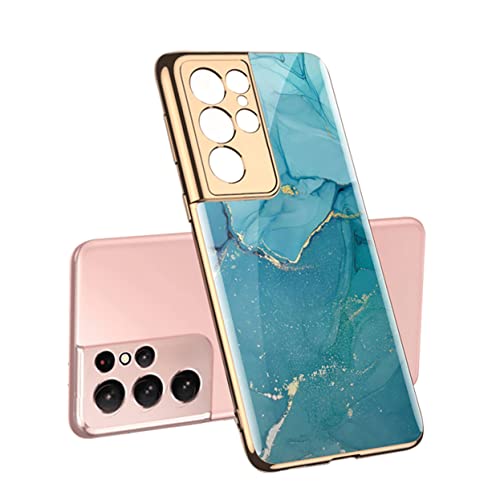 Tofficu 5G Marmor Design Handyhülle Für Ultra Stylische Schutzhülle Mit Goldener Kratzfest Stoßfest Aus Gehärtetem TPU Elegantem von Tofficu