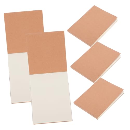 Tofficu 5St Leeres Rubbelpapier tragbarer Notizblock Schreibwarenstifte verdickter Notizblock kleines notizbuch notizblock leerer skizzenbuchblock Taschennotizbuch Papierblöcke Light Brown von Tofficu