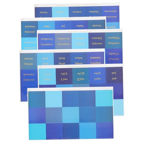 Tofficu 6 Blätter Bibelindex-Tags lesezeichen buchzeichen Stick-Tabs Aufkleber -Registerkarten selbstklebende Monatsregisterkarten Buchregisterkarten zum Kommentieren von Büchern Blue von Tofficu