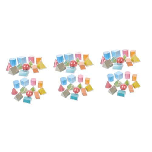 Tofficu 6 Sätze Lehrmittel Für Geometrie Feststoffe Geometriemanipulationen Geometrische Körper 3d-formen Für Den Unterricht Geometrische Formen Elementar Lehrreich Gebäude Abs von Tofficu