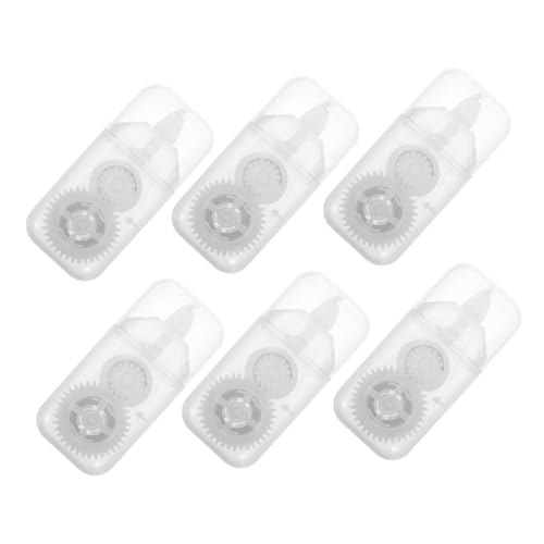 Tofficu 6 Stück Korrekturband Korrektiv Korrekturbänder Aufkleber Signal Zu Schreibwaren für Studenten täglicher Klebeband-Radierer tragbarer Bandlöscher AS Gum. Transparent Tofficu 6 Stück Korrekturband Korrektiv Korrekturbänder Aufkleber Signal Zu Schreibwaren für Studenten täglicher Klebeband-Radierer tragbarer Bandlöscher AS Gum. Transparent von Tofficu