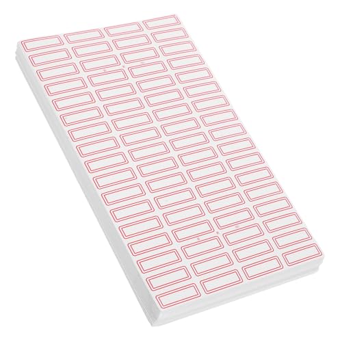 Tofficu 68 Blatt Selbstklebendes Etikett Flasche Vinyl Etiketten Für Gläser Ordner Name Wiederverwendbar Glasetiketten Adressetiketten Behälter Klebrig Klein Rechteckig Aufkleber Rot von Tofficu