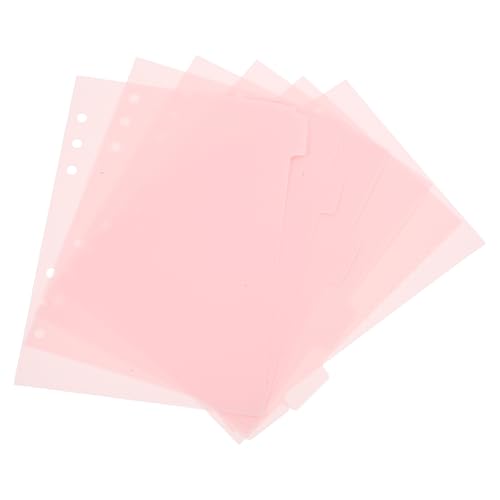 Tofficu 6st Notizbuchteiler Trennwände Mit -tabs Discgebundenes Notizbuch Ordnerteiler Aus Klassifizierte Etiketten Gestanzte Ordnerteiler Buchmarkierungen A5 Pp Regal von Tofficu