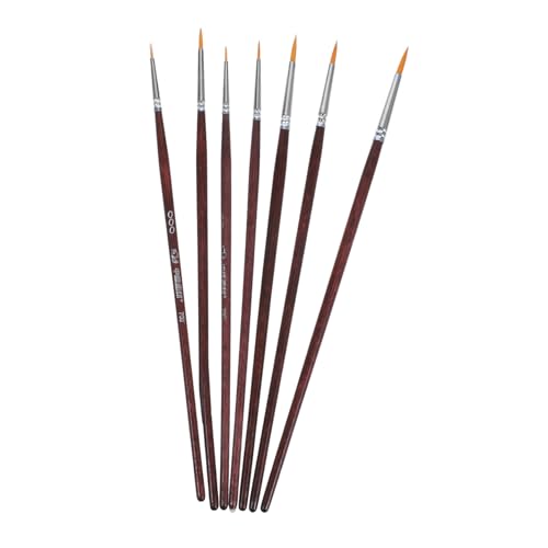 Tofficu 7 Stück Hakenstift Für Ölgemälde Pinsel Pinsel Mit Feiner Spitze Kleine Detailpinsel Liner-pinsel Miniatur-bastelpinsel Aquarellpinsel Feinlinienpinsel Modellpinsel Nylon Braun Tofficu 7 Stück Hakenstift Für Ölgemälde Pinsel Pinsel Mit Feiner Spitze Kleine Detailpinsel Liner-pinsel Miniatur-bastelpinsel Aquarellpinsel Feinlinienpinsel Modellpinsel Nylon Braun von Tofficu