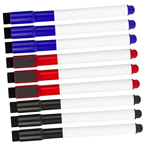 Tofficu 9 Stück Magnetischer Whiteboard-Stift klein groß Planke Whiteboard-Grundlage radiergummi Trockenlöscher für die Schule trocken abwischbare Marker mit feiner Spitze Plastik Tofficu 9 Stück Magnetischer Whiteboard-Stift klein groß Planke Whiteboard-Grundlage radiergummi Trockenlöscher für die Schule trocken abwischbare Marker mit feiner Spitze Plastik von Tofficu
