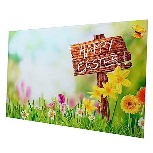 Tofficu Blumenhintergrundtuch Fotohintergrund hängende Kulisse für Fotoshooting Mauer tapete Easter Decoration Ostern fotografisches Hintergrundtuch Ostern-Fotowandhintergrund Vinyl von Tofficu